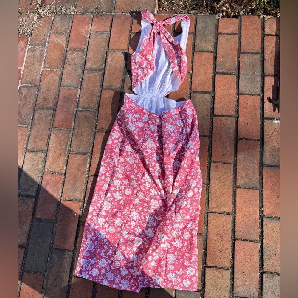 J Crew Twist Back Midi Dress in Tossed Floral NWT - Picture 9 of 11